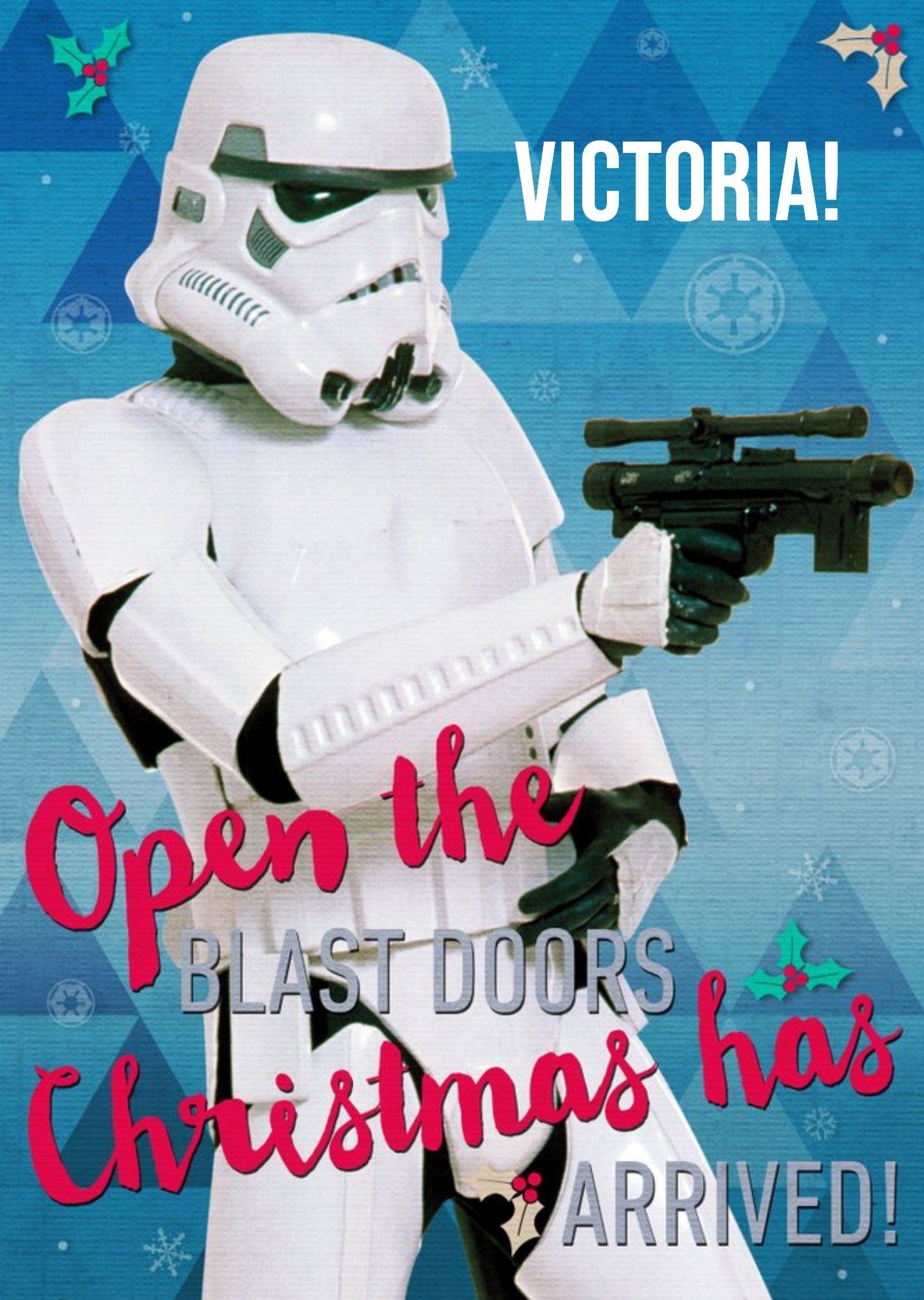 Disney Star Wars Stormtrooper Personalised Christmas Card, Large