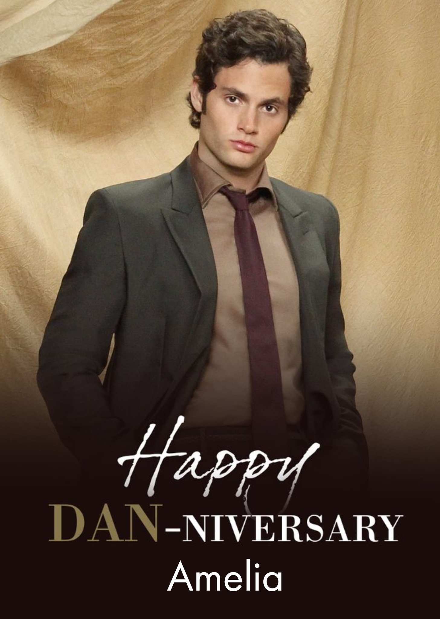 Gossip Girl Happy Dan-Niversary Anniversary Card Ecard