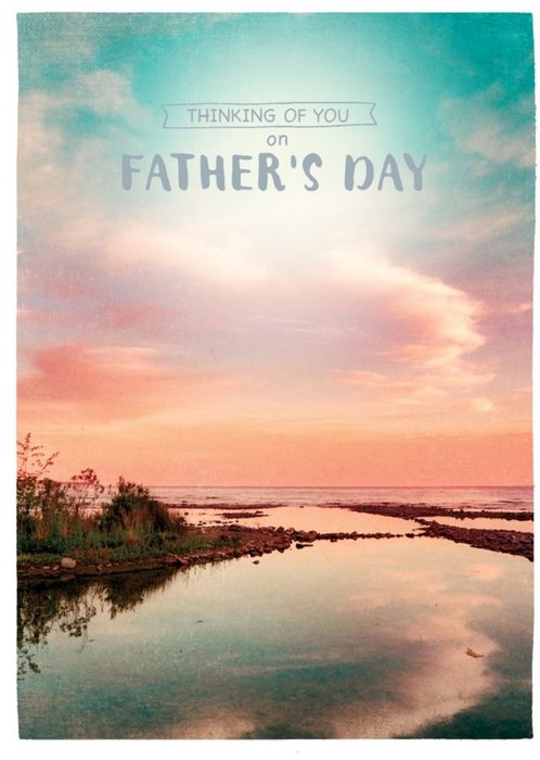 Thinking Of You On Fathers Day Ocean And Sky Card