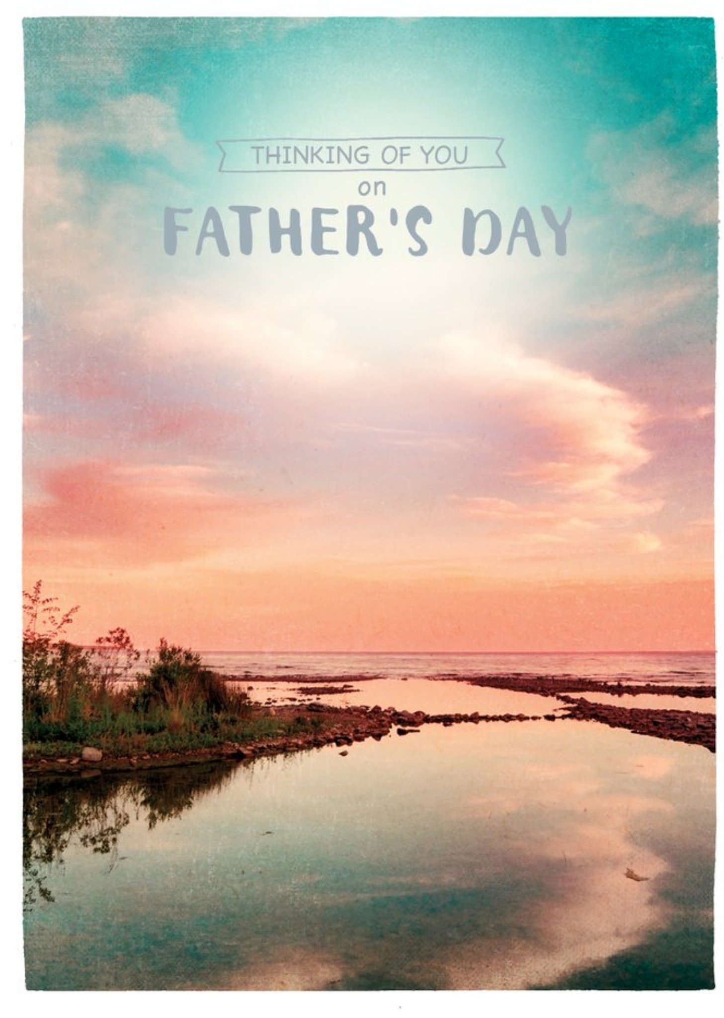Moonpig Thinking Of You On Fathers Day Ocean And Sky Card Ecard