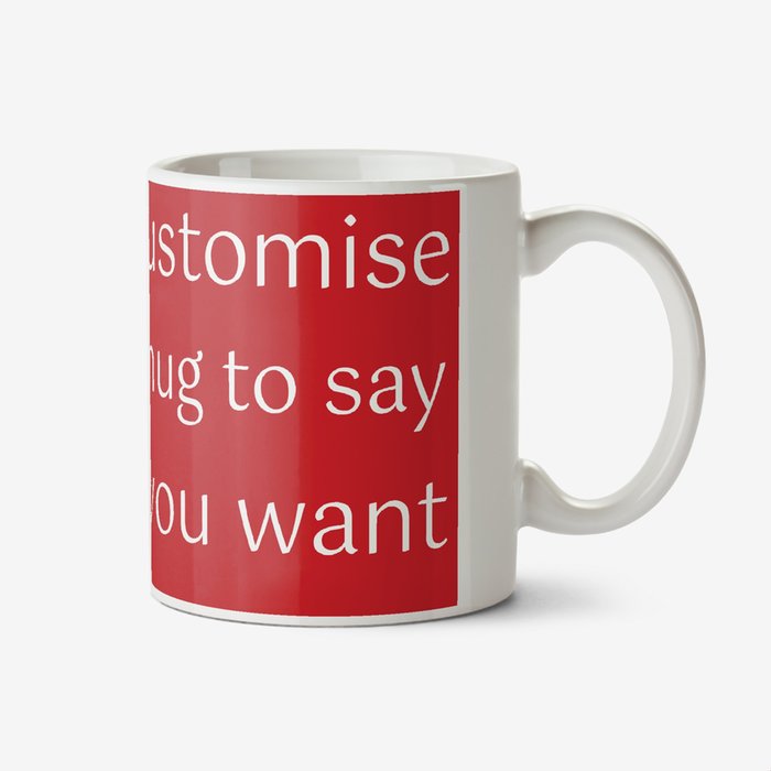 Say Anything Red Christmas Personalised Mug