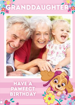 Paw Patrol Have a Pawfect Birthday Photo Upload Birthday Card For Granddaughter
