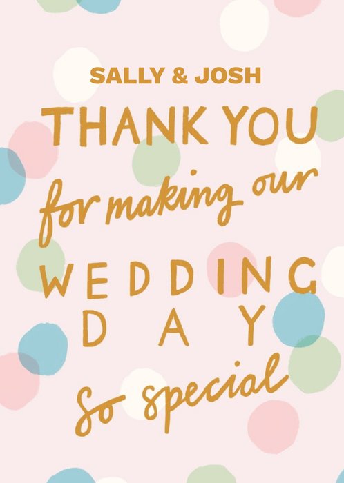 Katy Welsh Wedding Thankyou Friends Adult Confetti Card