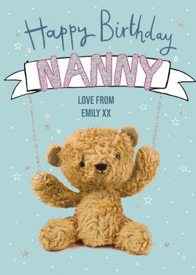 Clintons Nanny Cute Teddy Bear Birthday Card