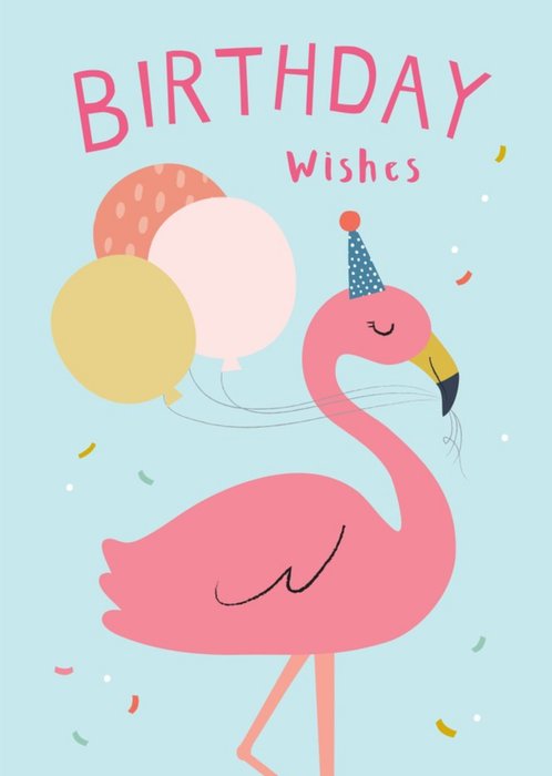 Klara Hawkins Birthday Flamingo Greeting Card