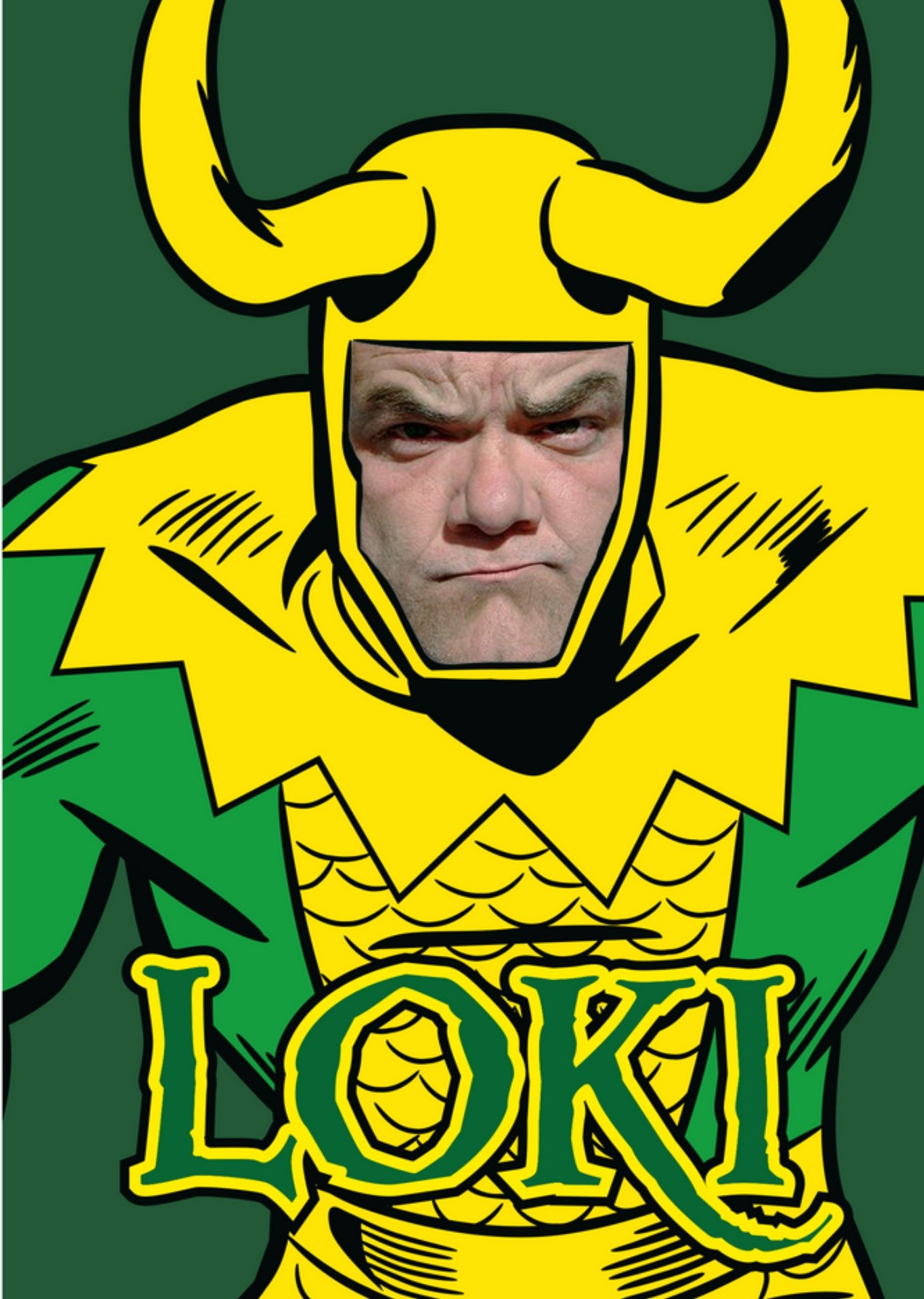 The Avengers Marvel Loki Face Upload Card Ecard