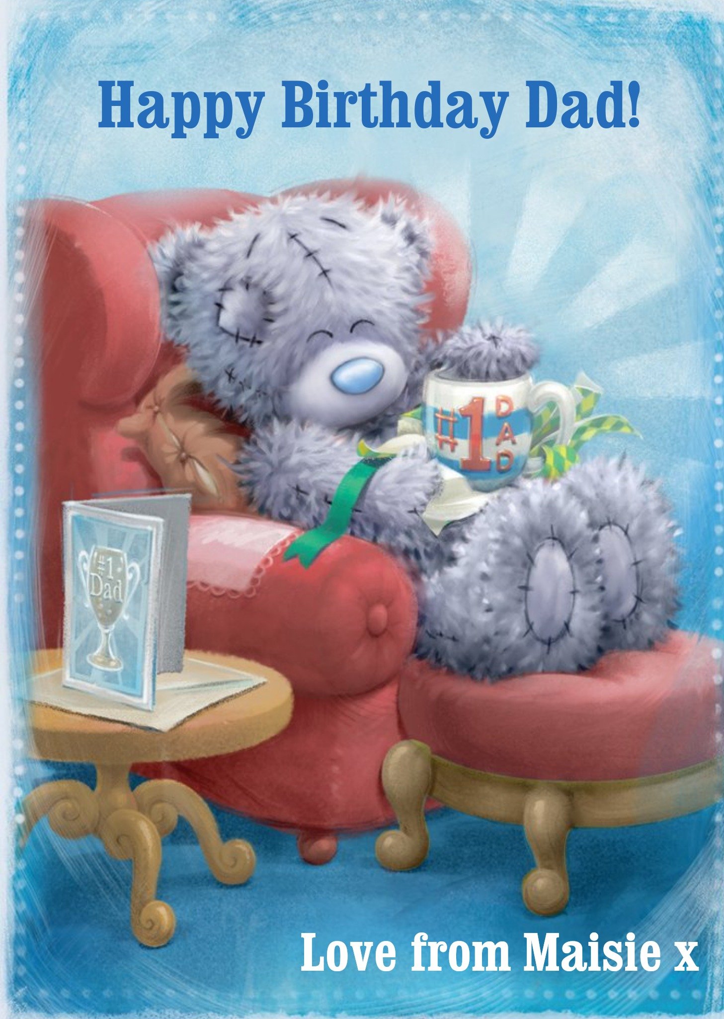 Me To You Tatty Teddy Happy Birthday Dad Card Ecard