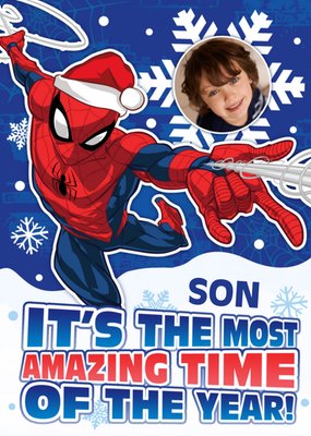 Most Amazing Time Of The Year Spiderman Photo Upload Christmas Card