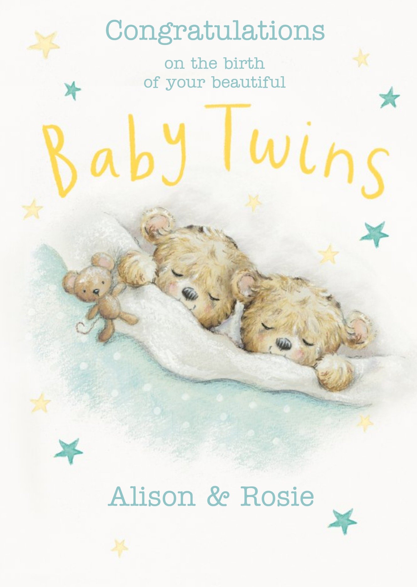 Moonpig Baby Twins Card, Large