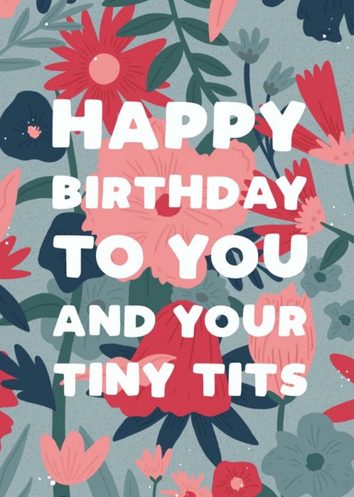 Funny Happy Birthday To You And Your Tiny Tits Card