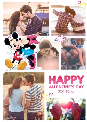 Disney Minnie & Mickey Mouse Happy Valentine's Day Photo Card