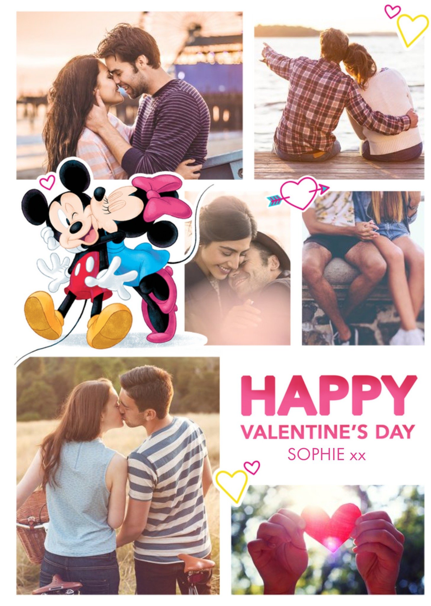 Disney Minnie & Mickey Mouse Happy Valentine's Day Photo Card Ecard