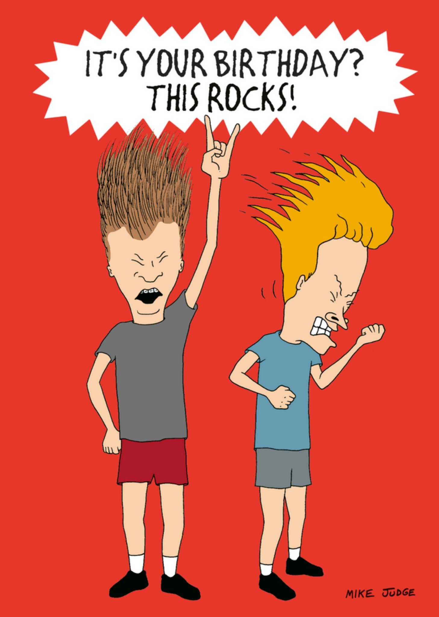 Moonpig Beavis And Butt-Head This Rocks Birthday Card Ecard