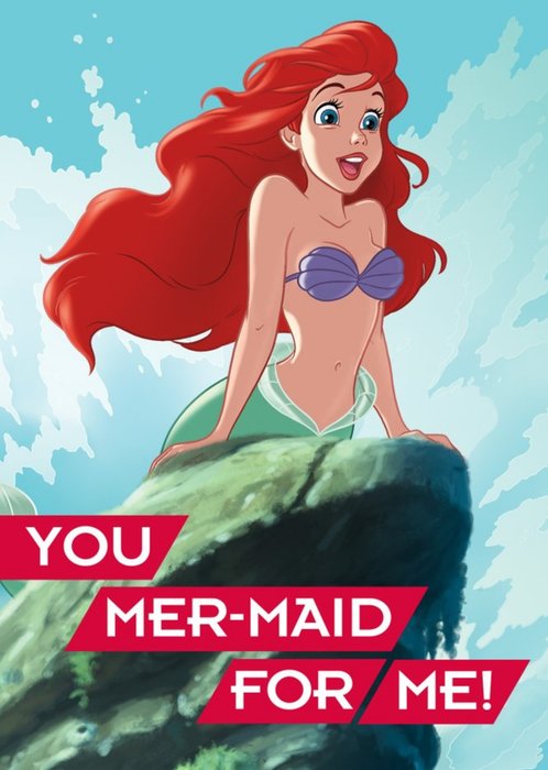 Disney Ariel You Mer-Maid For Me Pun Card