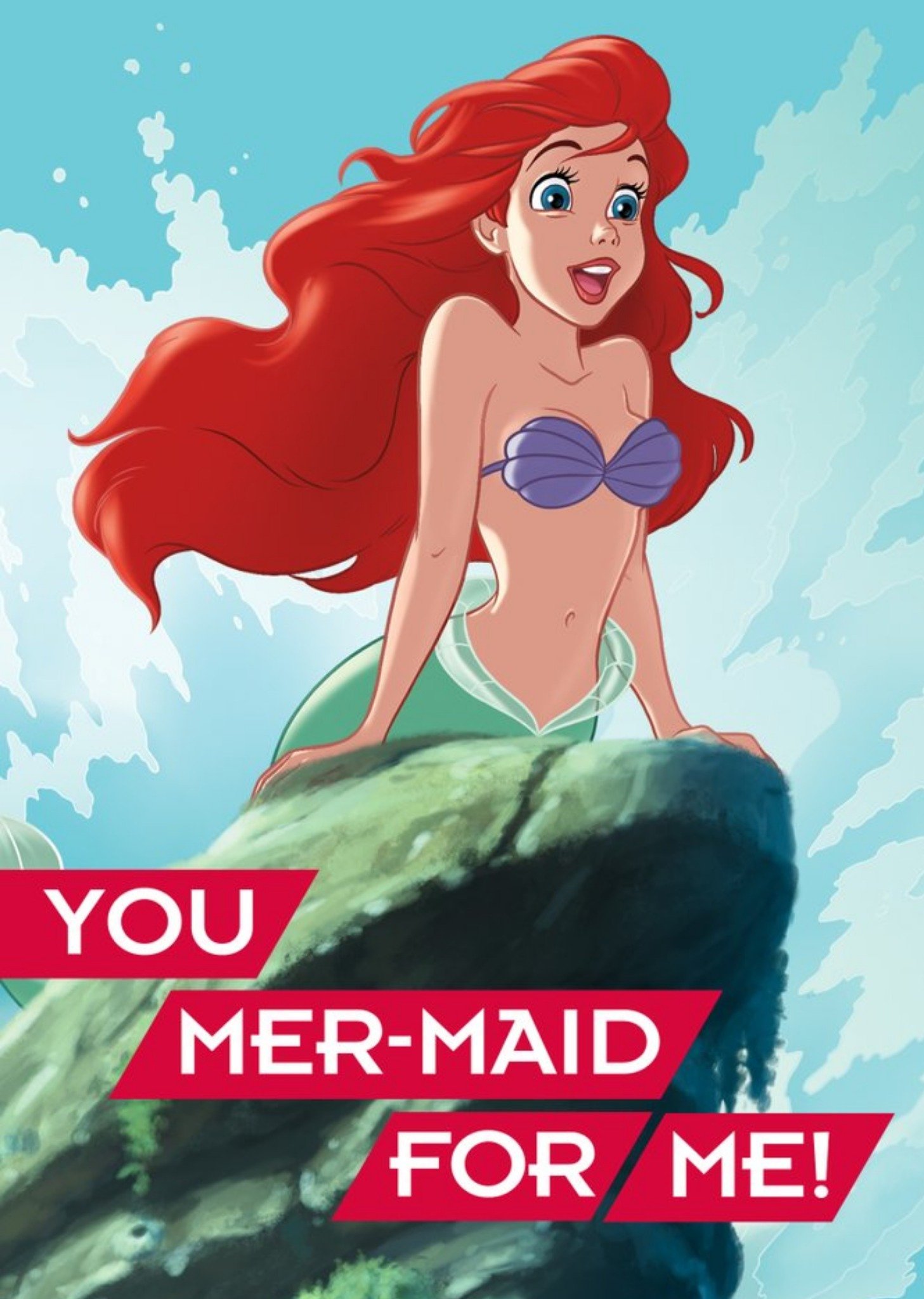 Disney Ariel You Mer-Maid For Me Pun Card Ecard