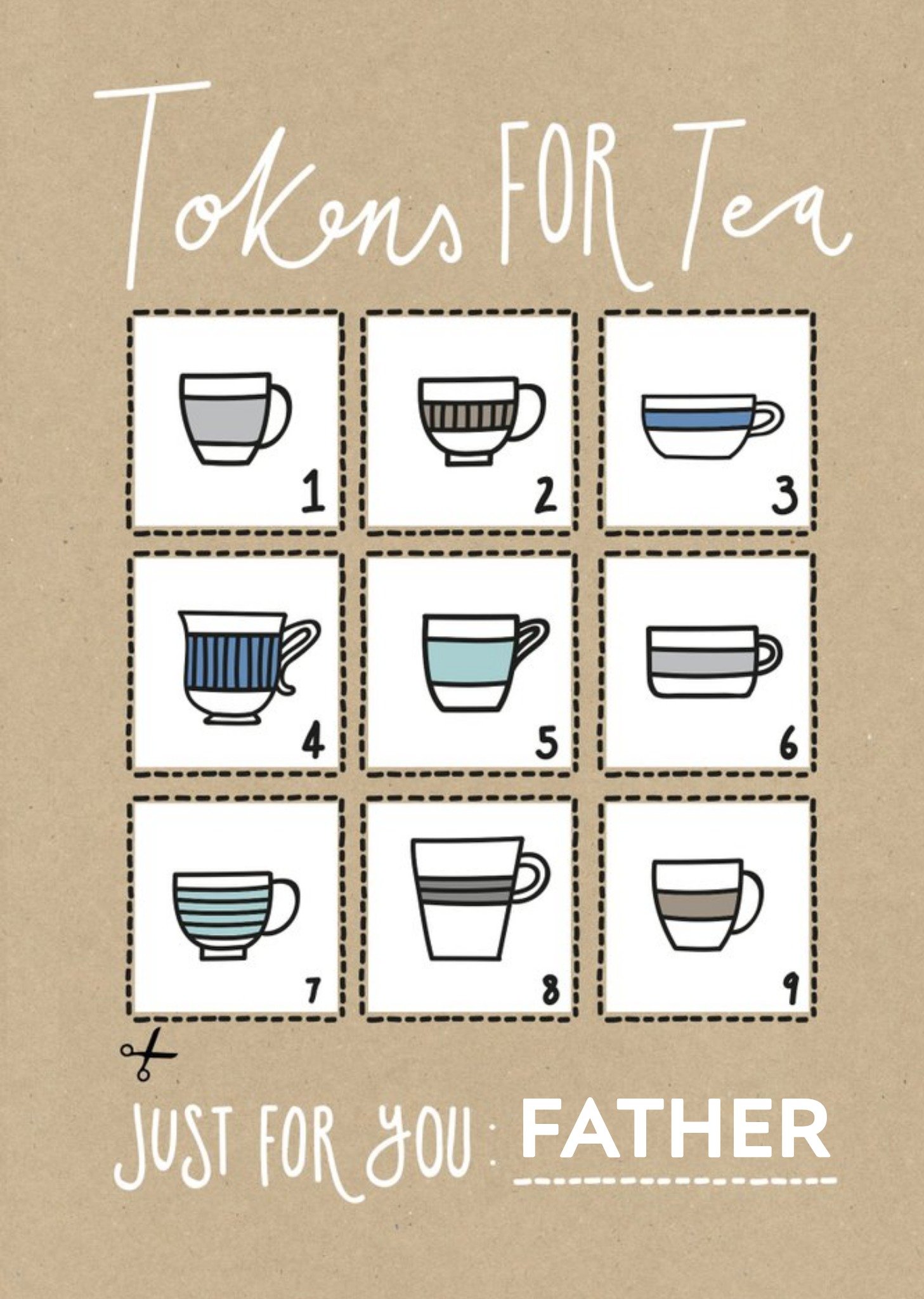 Tea Tokens Happy Father's Day Card Ecard