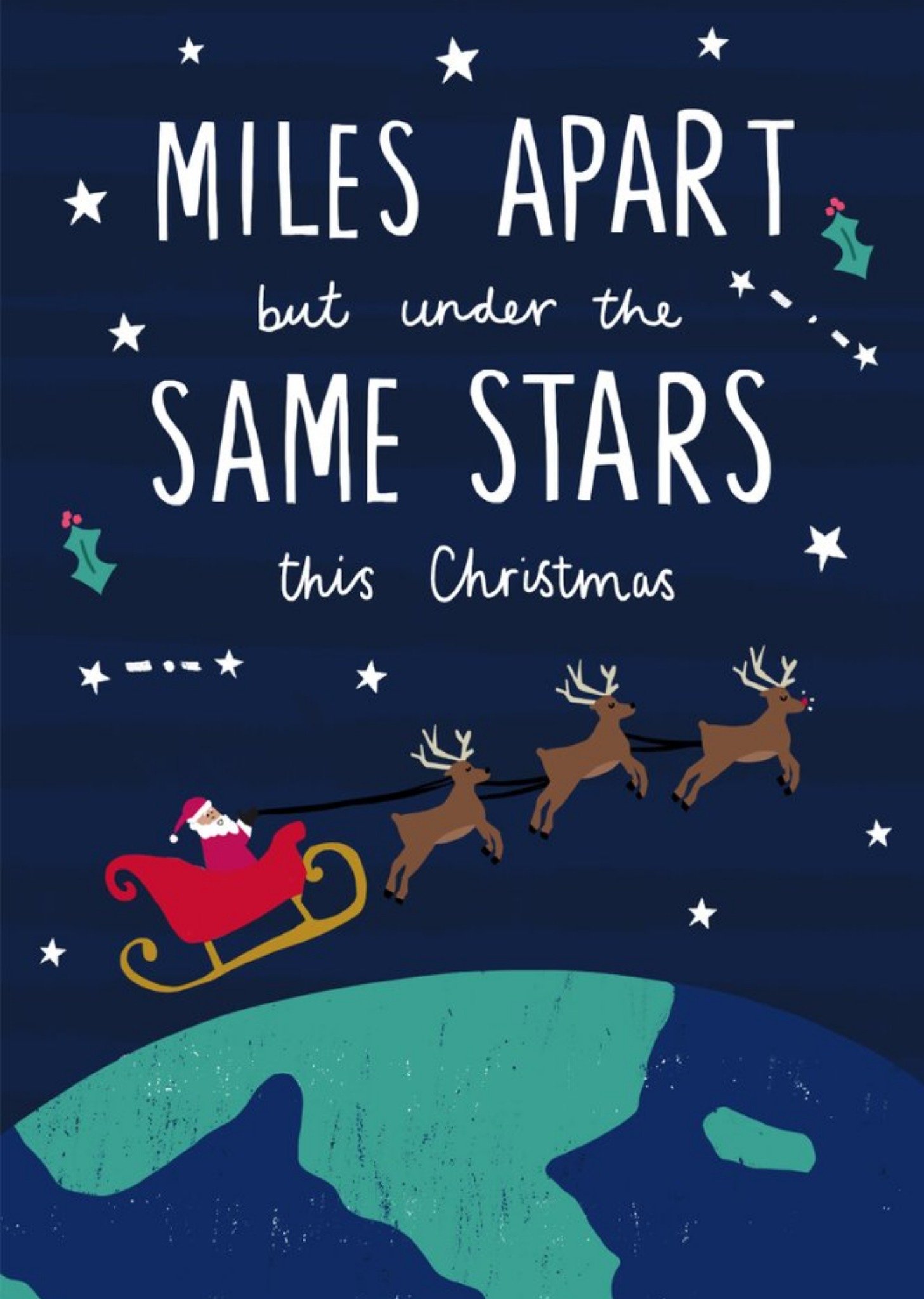 Moonpig Miles Apart But Under The Same Stars Across The Miles Christmas Card Ecard