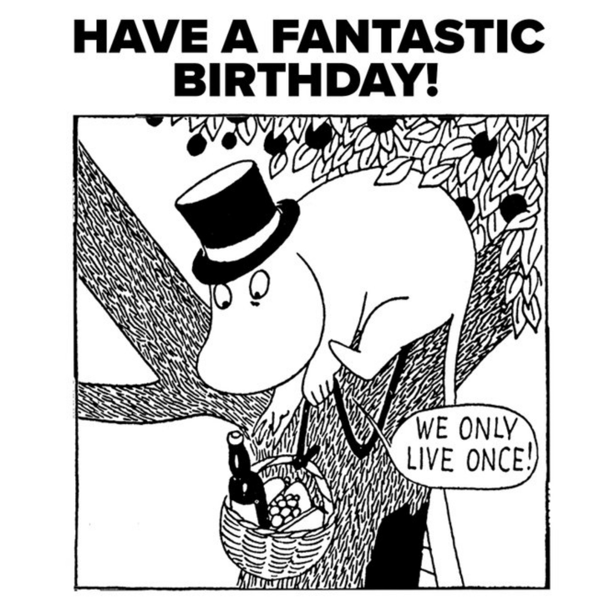Moonpig Moomin We Only Live Once Birthday Card, Large