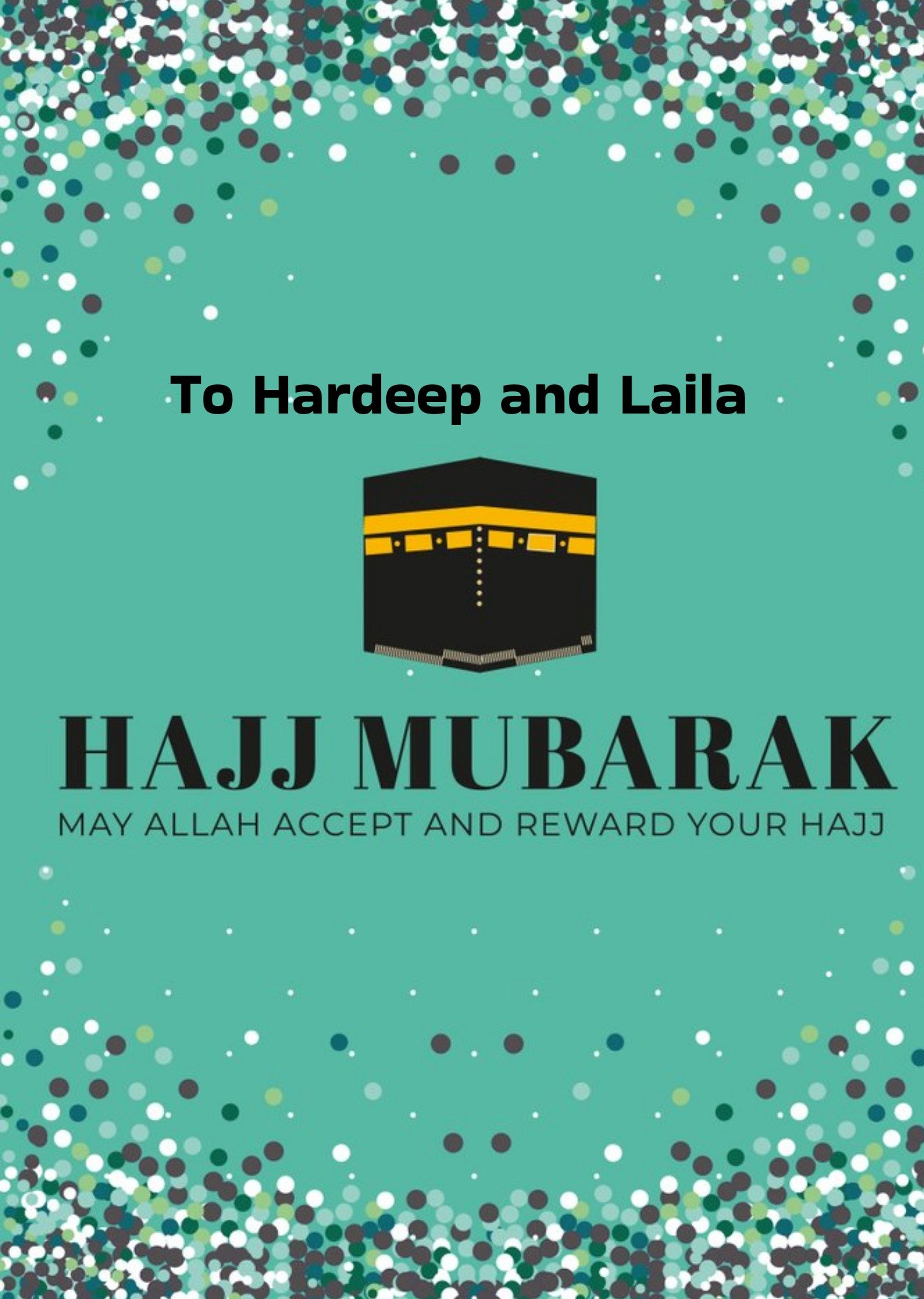 Eastern Print Studio May Allah Accept And Reward Your Hajj Hajj Mubarak Card Ecard