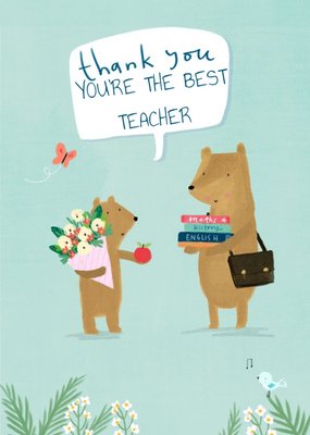Colette Barker Bears Teacher School Thank You Card