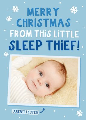 From This Little Sleep Thief Photo Upload Christmas Card