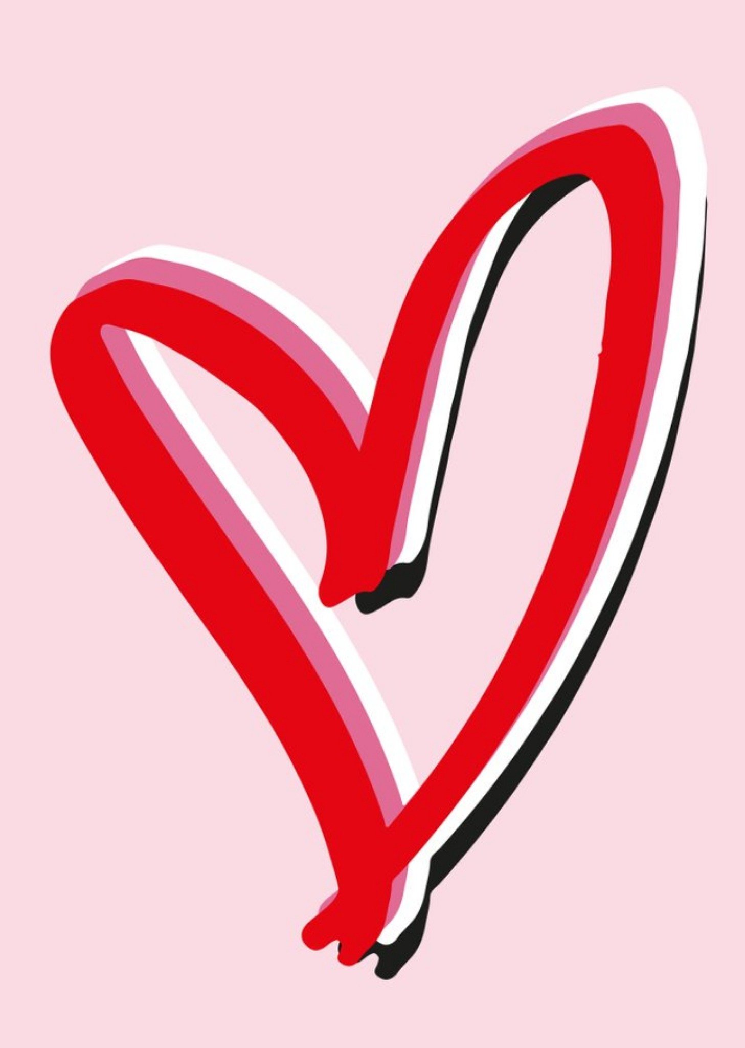 Love Hearts Papagrazi Modern Trendy Anniversary Valentine's Day Card Ecard
