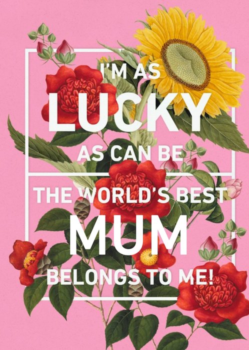 Mother's Day Card - Pretty Floral Card - World's best Mum