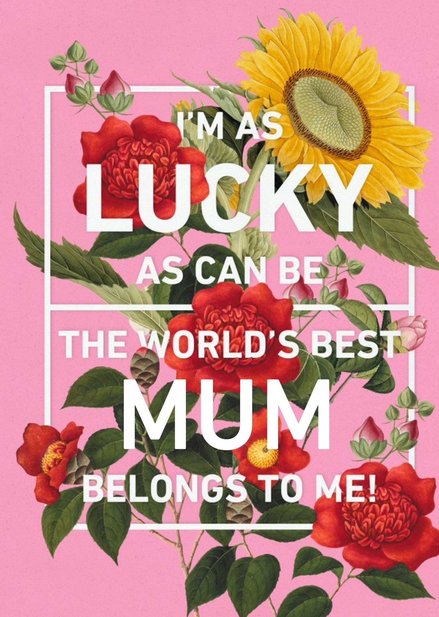 The Natural History Museum Mother's Day Card - Pretty Floral Card - World's Best Mum, Large