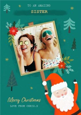 To My Amazing Sister Photo Upload Christmas Card
