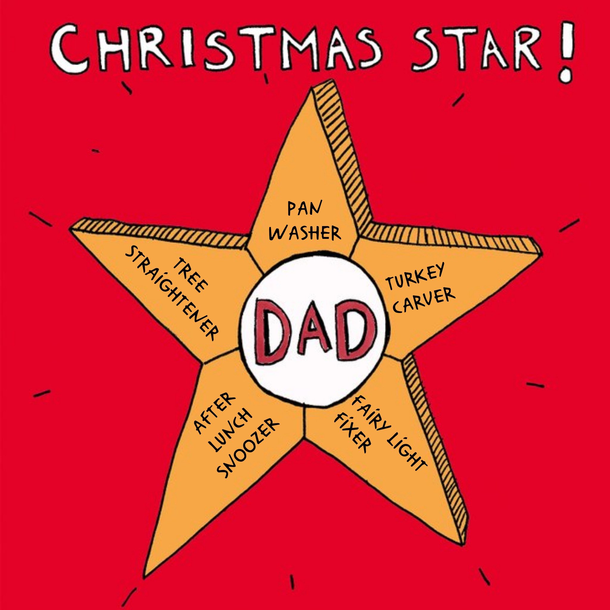 Dad The Christmas Star Card, Square