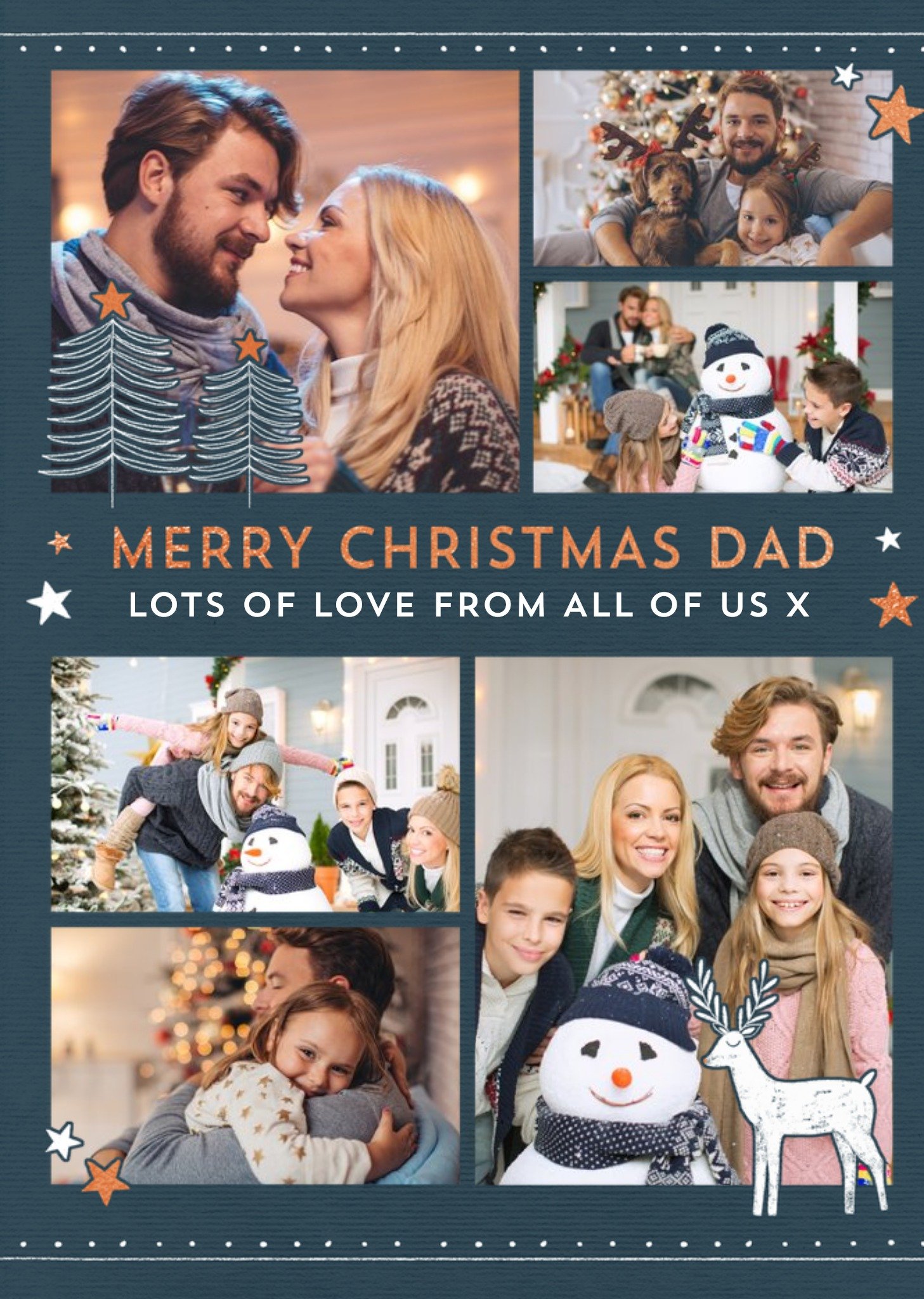 Photo Upload Christmas Card For Dad Ecard