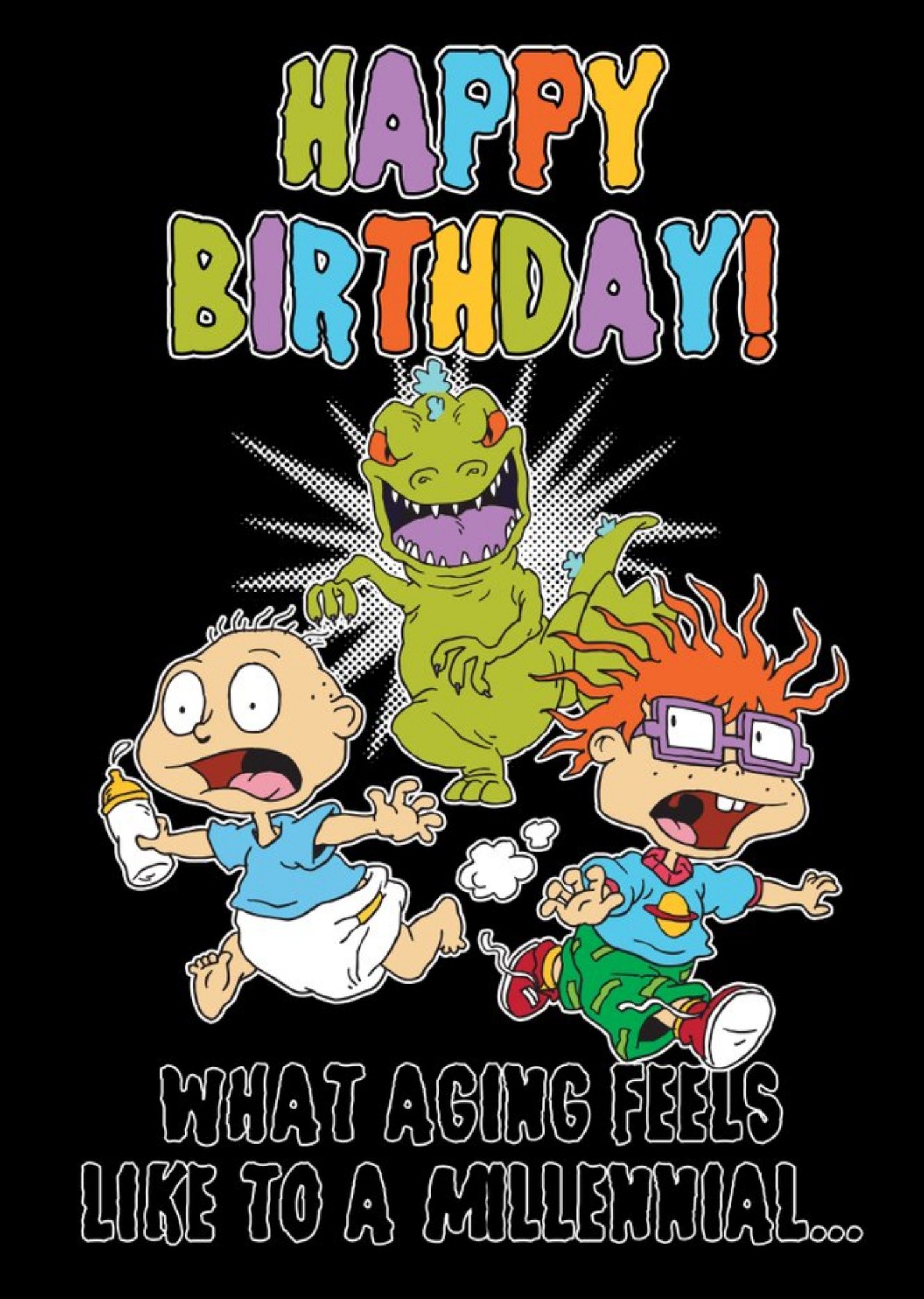 Nickelodeon Funny Rugrats What Aging Feels Like Birthday Card, Large