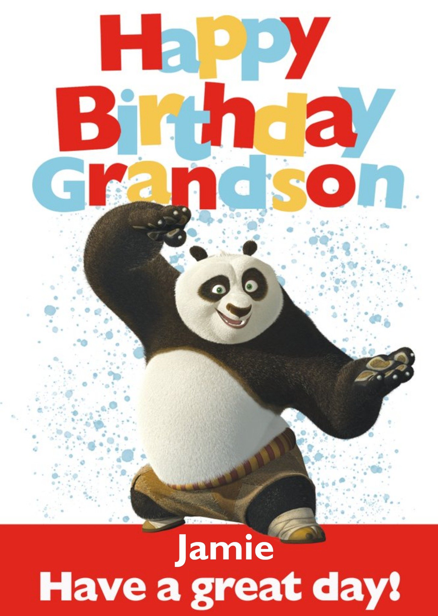 Kung Fu Panda Grandson Birthday Card Ecard