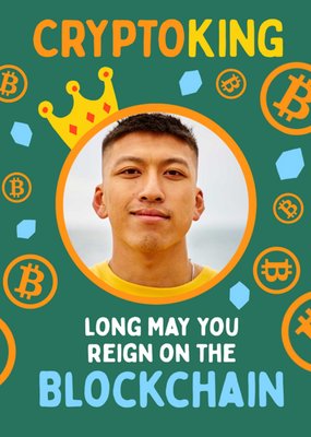 Crypto King Reign The Blockchain Photo Upload Card