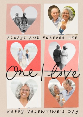Forever And Always The One I love 6 Photo Upload Valentines Day Card