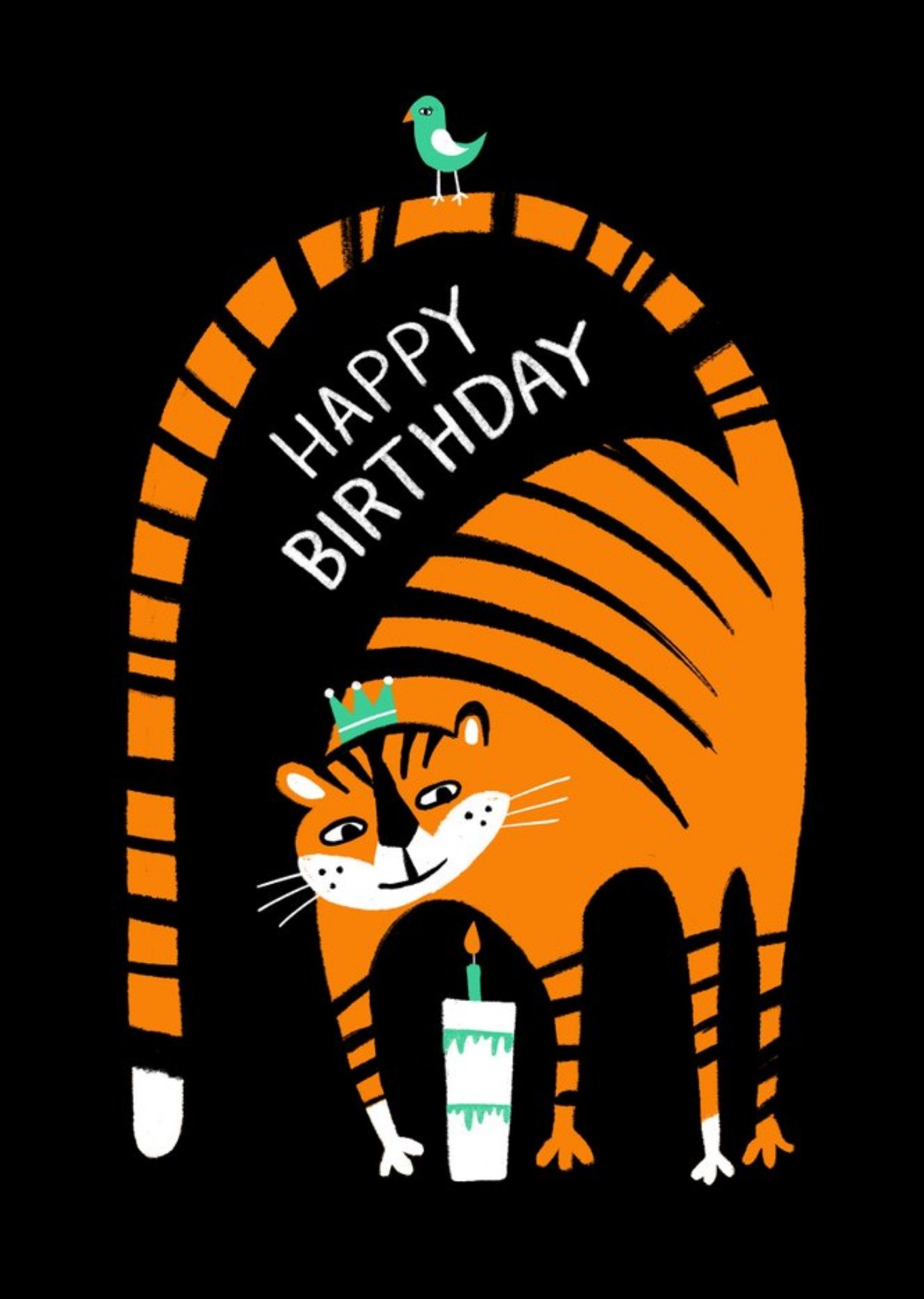 Moonpig Lucy Maggie Happy Birthday Tiger Card Ecard