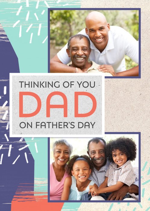 Proper Paper Thinking Of Your On Father's Day Photo Upload Card