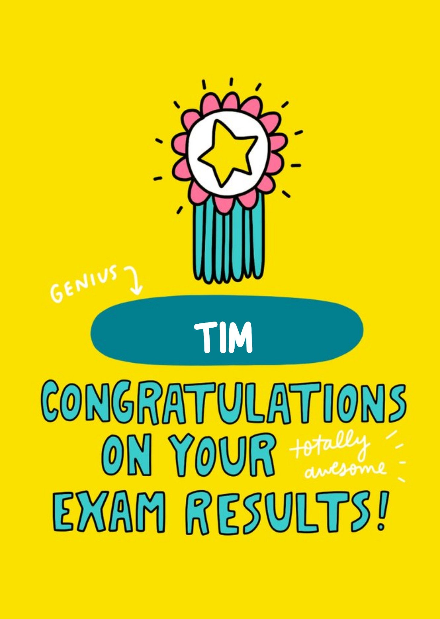 Other Angela Chick Bright Personalised Exams Congratulations Card Ecard