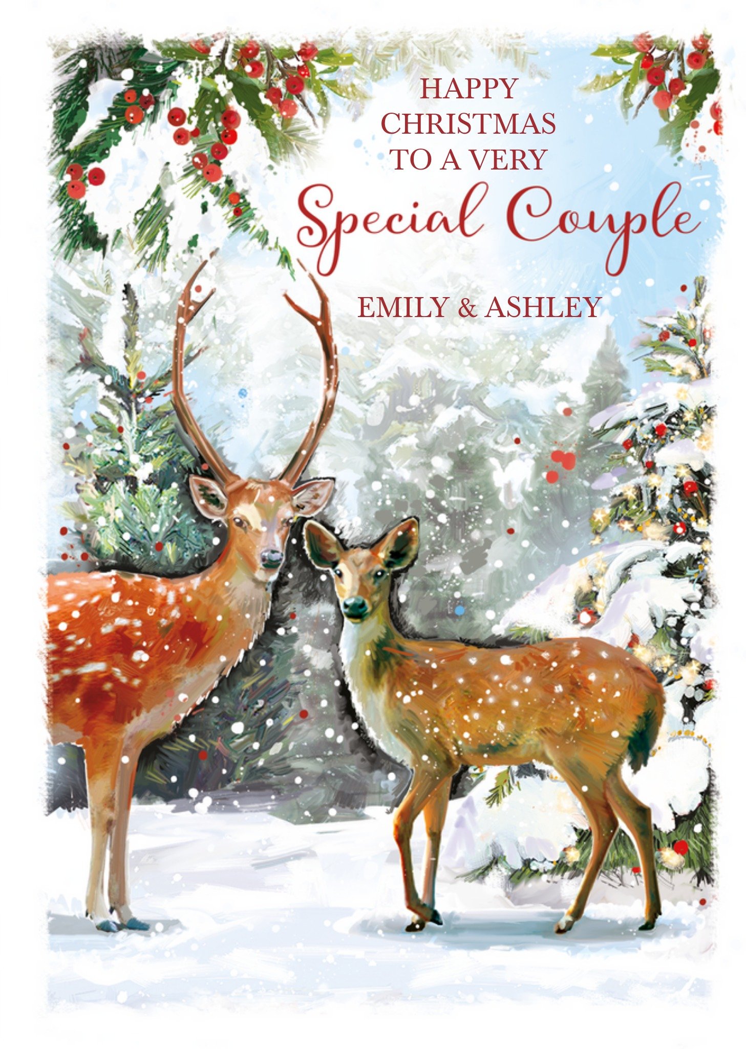 Ling Design Traditional Christmas Card To A Very Special Couple Ecard