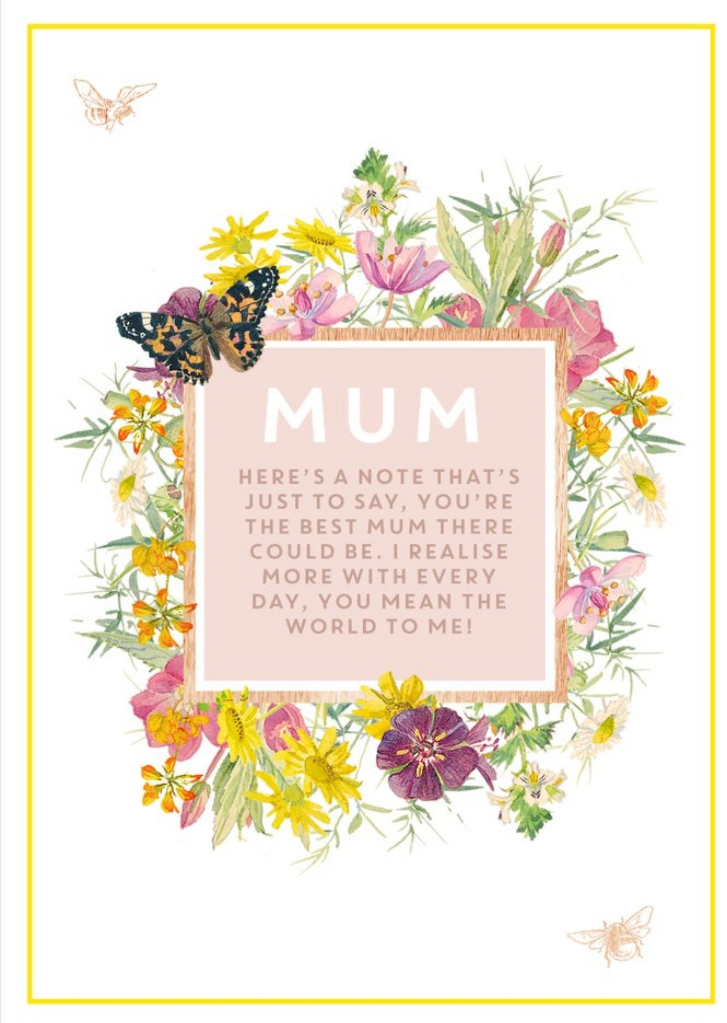 Edwardian Lady Mother's Day Card - Mum - Verse - Floral Ecard