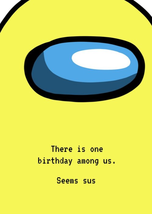 Funny Gaming Meme Suspect Imposter Birthday Card
