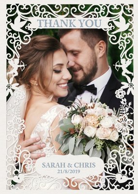 Wedding Card - Photo Upload - Thank You - Paper Frame