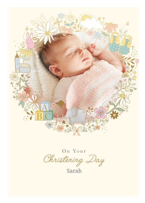 Christening Day Photo Upload Card