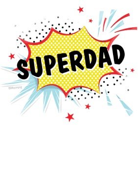 Cool Typographic Personalised Superdad Comic T-Shirt