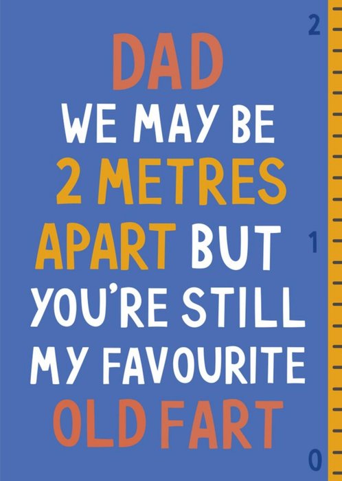 2 Metres Apart Old Fart Father's Day Card