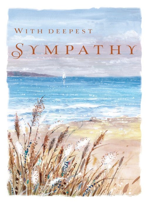 Traditional Seascape Painting Deepest Sympathy Card