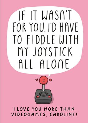 Mungo and Shoddy Illustrated Funny Gaming Valentine's Card