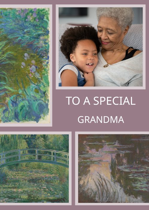 The National Gallery Claude Monet Special Grandma Photo Upload Birthday Card