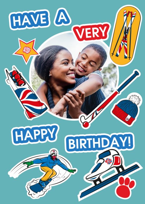 Team GB Have a Very Happy Birthday Photo Upload Card