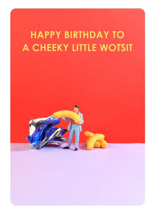 Funny Cheeky Little Wotsit Birthday Card